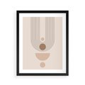 Plakat w ramie 40x50 - Strukturalne Kształty Postępu - boho plakat, minimalizm - rama czarna