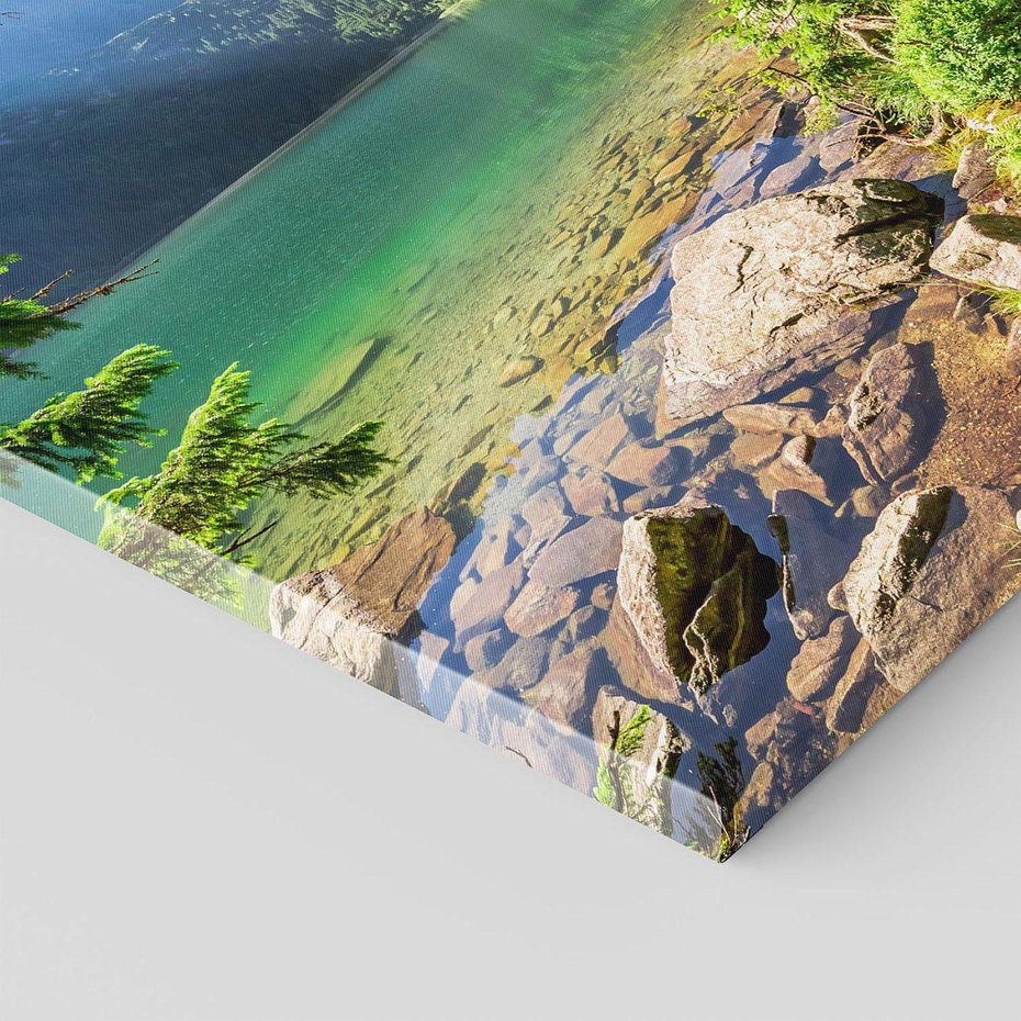 Obraz na płótnie 70x70 - Mistyczna Przyroda - góry, jezioro