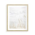 Plakat w ramie 40x50 - Jasna Delikatność: Fotografia Suchych Traw - suche trawy, jasna fotografia - rama drewno