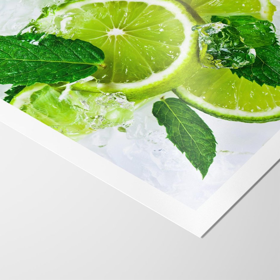 Plakat bez ramy 40x50 - Ożywczy duet limonek i cytryn - limonki, cytryny