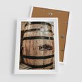 Plakat w ramie 50x70 - Rustykalna Whisky - beczka whiskey, jack daniel's - rama biała