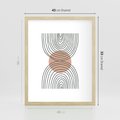 Plakat w ramie 40x50 - Przenikające Widzenia - półkola, koło - rama drewno