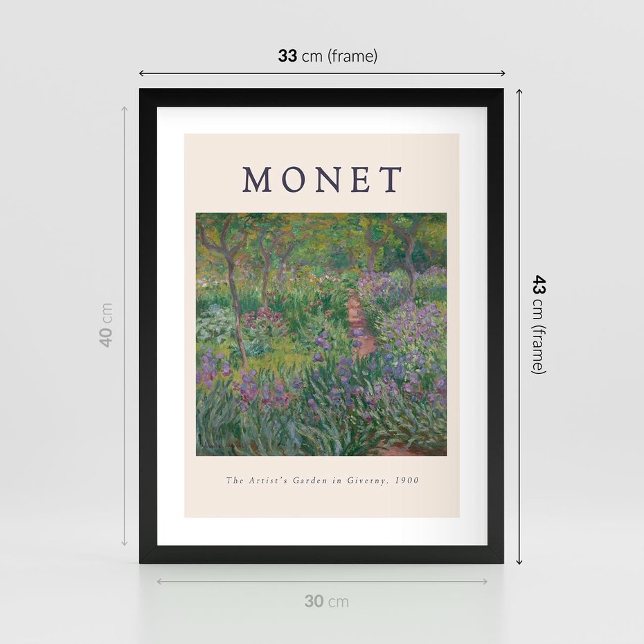 Plakat w ramie 30x40 - Reprodukcja Moneta - Monet, reprodukcja - rama czarna