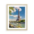 Plakat w ramie 40x50 - Paryżska ikona Francji - wieża Eiffla, Paryż - rama drewno