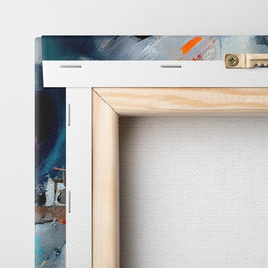 Obraz na płótnie 100x70 - Kontrapunkty zatajonych uczuć - dynamiczna abstrakcja, bałagan na płótnie