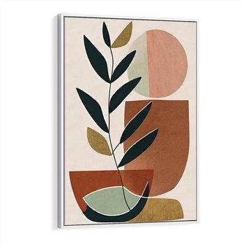 Obraz w ramie 80x120 - Migocące Boho Wnętrza - boho obraz, abstrakcja - rama biała