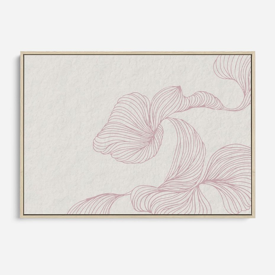 Obraz w ramie 70x50 - Szept marzeń i tajemnic - abstrakcyjne, roślinne ornamenty - rama drewno