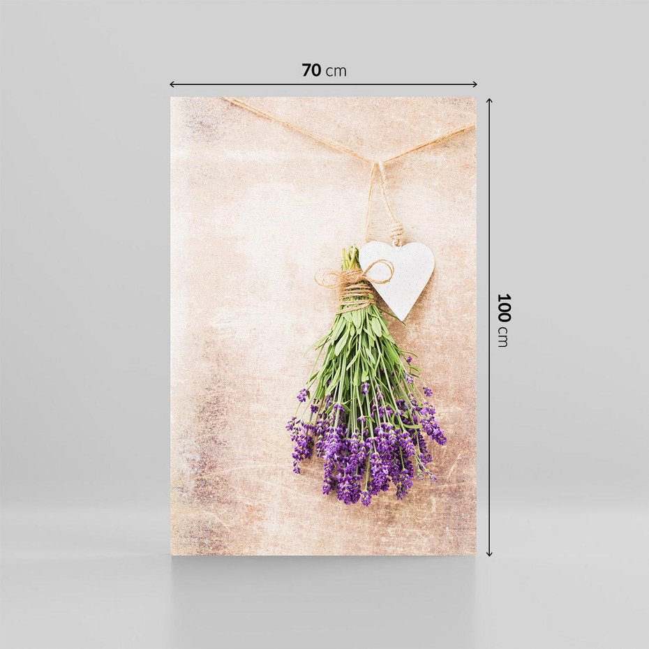 Obraz na płótnie 70x100 - Romantyczny urok - lawenda, bukiet