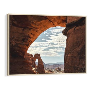 Obraz w ramie 70x50 - Magia pustynnego kanionu - pustynia, kanion - rama drewno