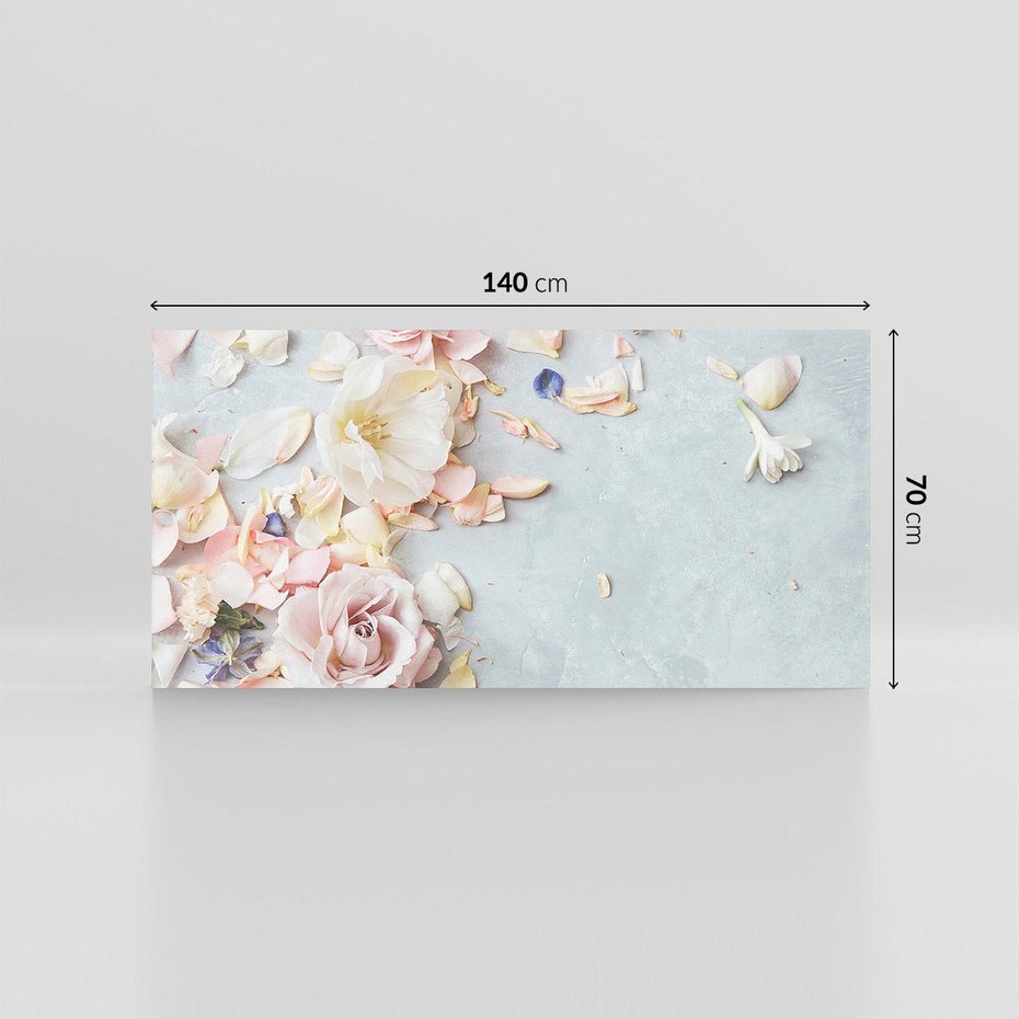 Obraz na płótnie 140x70 - Róże: kwiatowy urok - róże, kwiaty