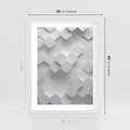 Plakat w ramie 30x40 - Kreatywna Forma - geometryczny, 3D - rama biała