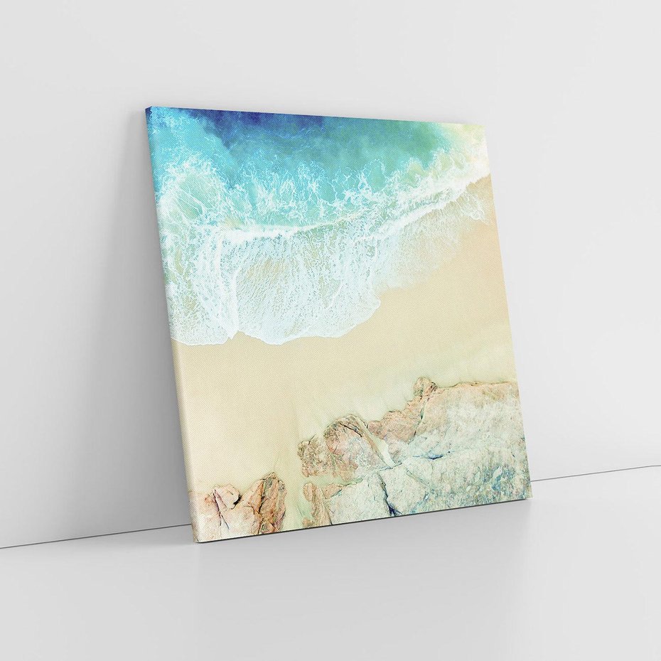 Obraz na płótnie 70x70 - Turkusowe Skrzydła - morze, plaża