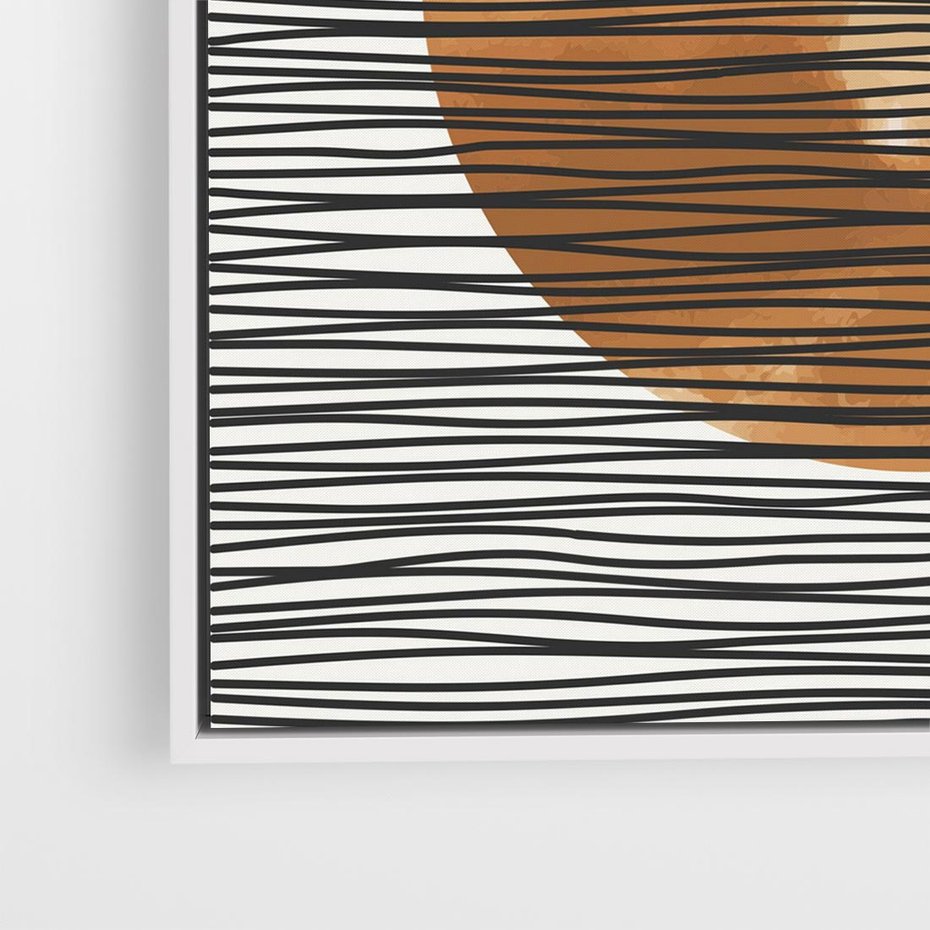 Obraz w ramie 80x80 - Okrąg Mocy - boho obraz, geometria - rama biała