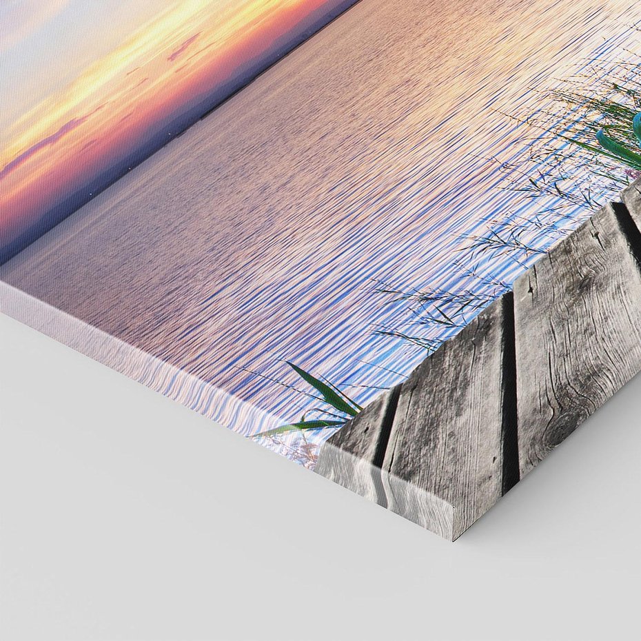 Obraz na płótnie 100x70 - Romantyczny zachód słońca nad morzem z ptakami - zachód, słońca