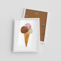Plakat w ramie 30x40 - Slodki Raj Lodziarni - lody, deser - rama biała