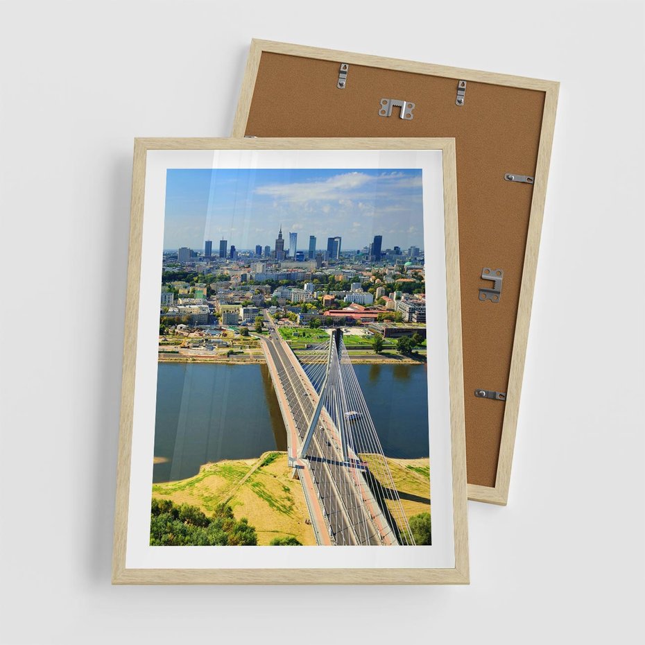 Plakat w ramie 50x70 - Most w metropolii - most, miato - rama drewno