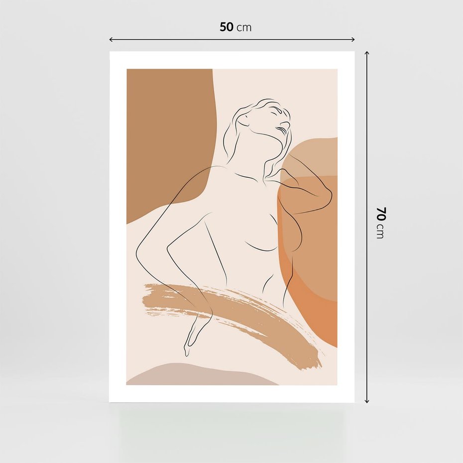 Plakat bez ramy 50x70 - Sztuka Prostoty - kobieta, szkic