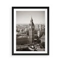 Plakat w ramie 50x70 - Magiczna esencja Londynu: Big Ben i miasto - Big Ben, Londyn - rama czarna