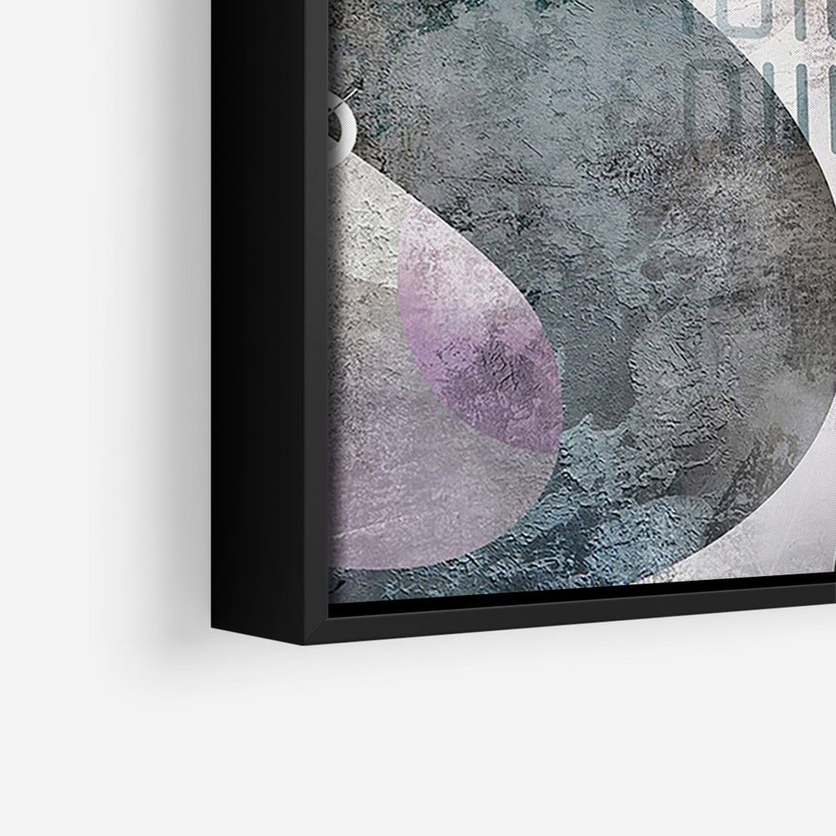 Obraz w ramie 50x70 - Nocne opowieści w barwach - typografia, abstrakcja - rama czarna