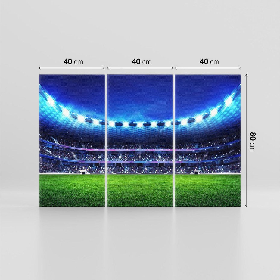 Obraz na płótnie 120x80 - Energia na stadionie - piłka, nożna