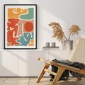 Plakat bez ramy 21x30 - Pastelowa Symfonia Kształtów - abstrakcyjne kolorowe formy, pastelowe kolory
