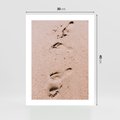 Plakat bez ramy 30x40 - Ślady na Piasku - piasek, plaża