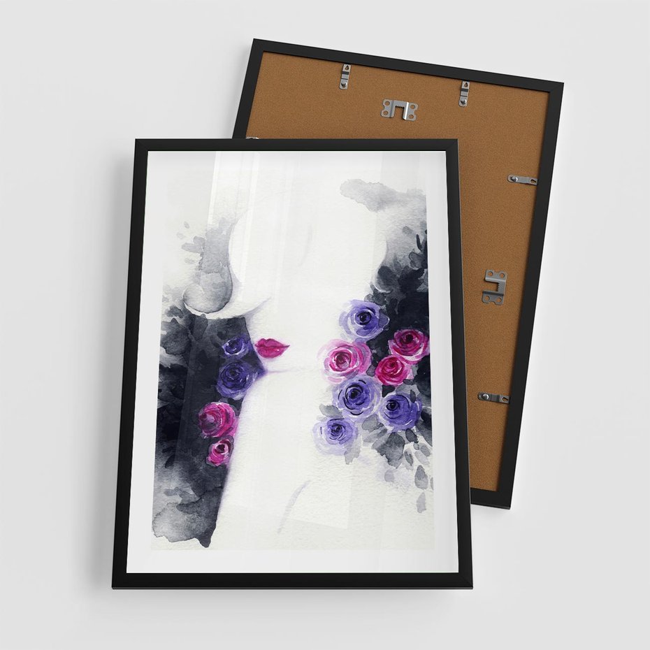 Plakat w ramie 50x70 - Urok osobowości - kobieta, portret - rama czarna