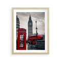 Plakat w ramie 40x50 - Londyński Klimat Telefoniczny - Londyn, telefon - rama drewno