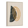 Obraz w ramie 80x120 - Nowoczesne Dialogi Materii - nowoczesny plakat, abstrakcyjne kształty - rama drewno