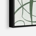 Obraz w ramie 50x50 - Zielony Spokój - zielona abstrakcja, spokojny plakat - rama czarna