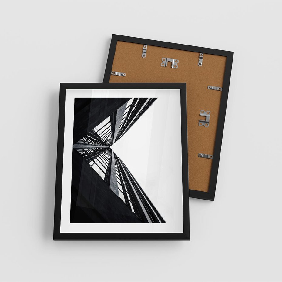 Plakat w ramie 40x50 - Nowoczesność w Linii - architektura, proste linie - rama czarna