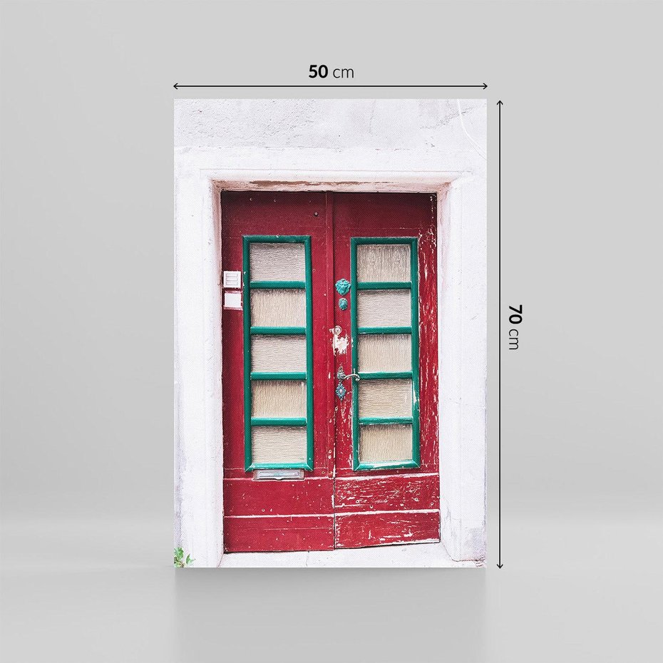 Obraz na płótnie 50x70 - Retro Przez Drzwi - drzwi, retro