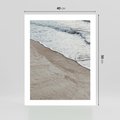 Plakat bez ramy 40x50 - Brzeg Morza: Malownicza Plaża i Fale - morze, plaża