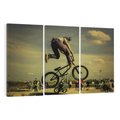 Obraz na płótnie 120x80 - "BMX - Sportowa Adrenalina - BMX, rower