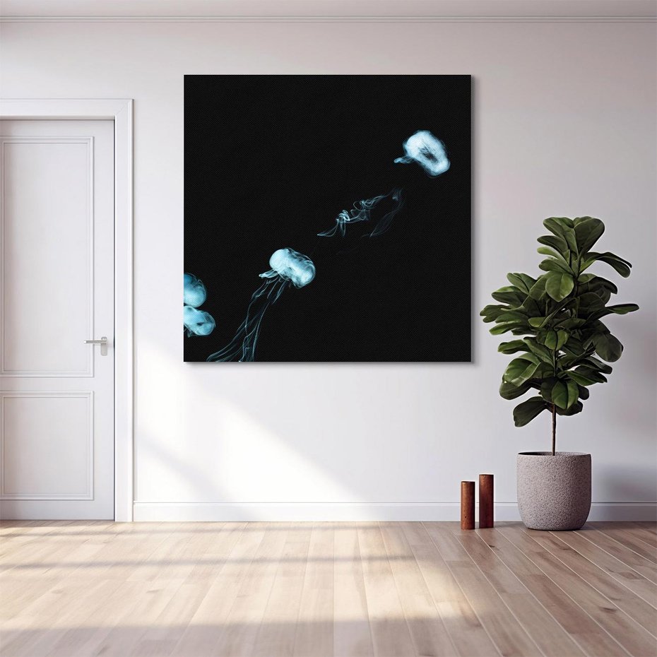 Obraz na płótnie 40x40 - Dym w abstrakcji - dym, abstrakcja