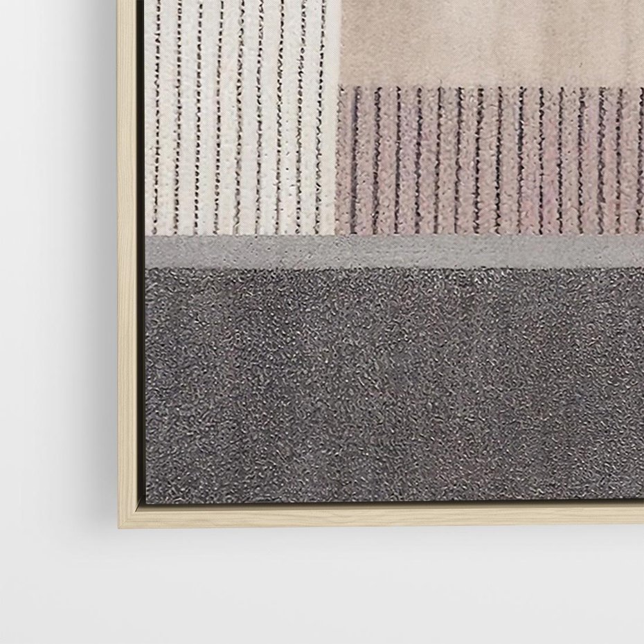 Obraz w ramie 100x70 - Harmonia skradzionych odcieni - symetryczne, geometryczne pasy - rama drewno