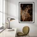 Plakat bez ramy 30x40 - Delikatne Detale - paprocie, brąz