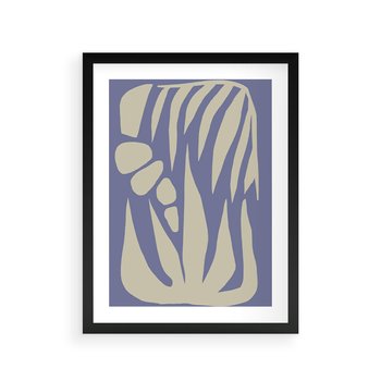 Plakat w ramie 50x70 - Kształty Niewidzialnych Granic - abstrakcyjna sztuka, skandynawski styl - rama czarna