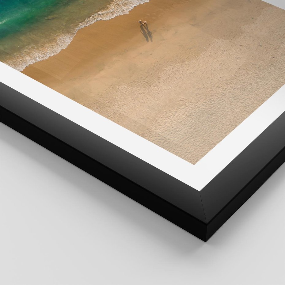 Plakat w ramie 30x40 - Oaza Relaksu - plaża, morze - rama czarna