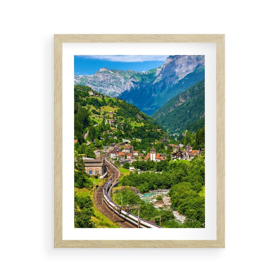 Plakat w ramie 40x50 - Magiczne Horyzonty - pejzaż, perspektywa - rama drewno