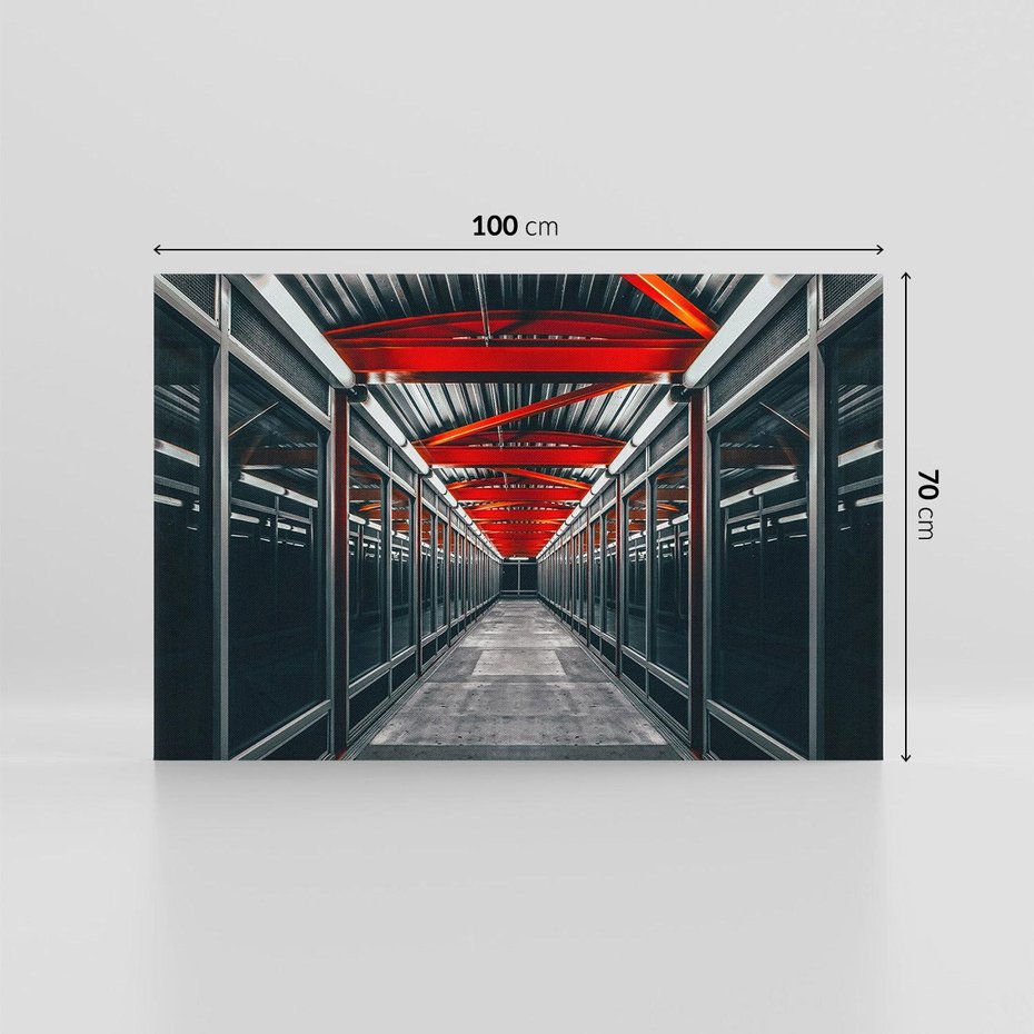 Obraz na płótnie 100x70 - Nieskończoność Przestrzeni - korytarz, perspektywa