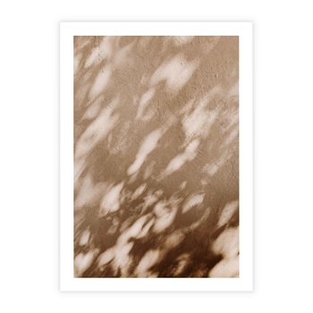 Plakat bez ramy 40x50 - Abstrakcyjna Kompozycja: Cień na Ścianie - cień na ścianie, beżowe kolory