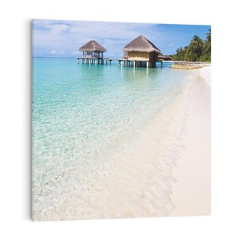 Obraz na płótnie 40x40 - Rajski klimat plaży tropikalnej - plaża, tropiki