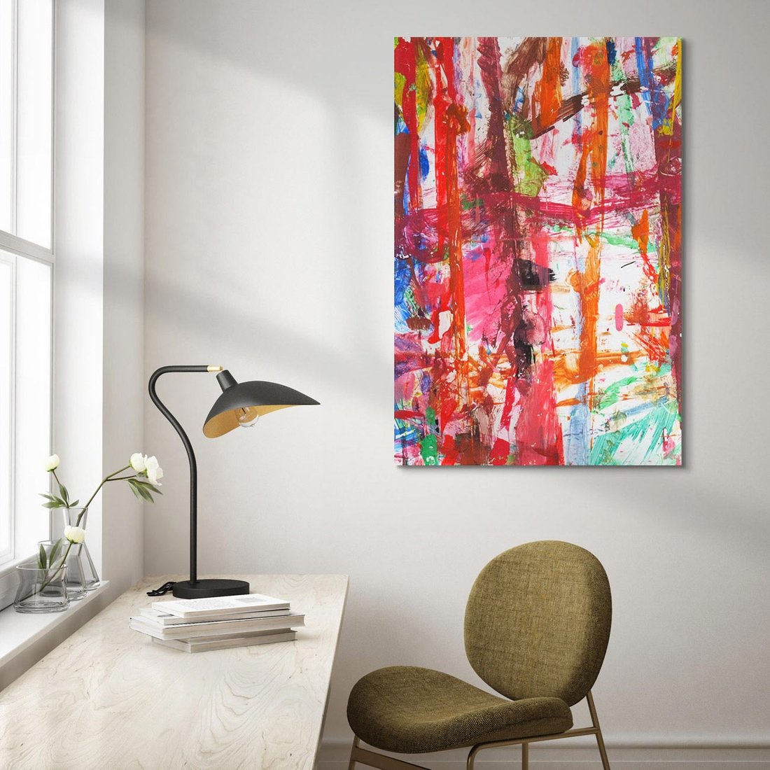 Obraz na płótnie 70x100 - Abstrakcja: wyraz emocji - abstrakcja