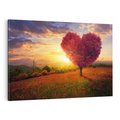 Obraz na płótnie 70x50 - serce natury - drzewo, serce