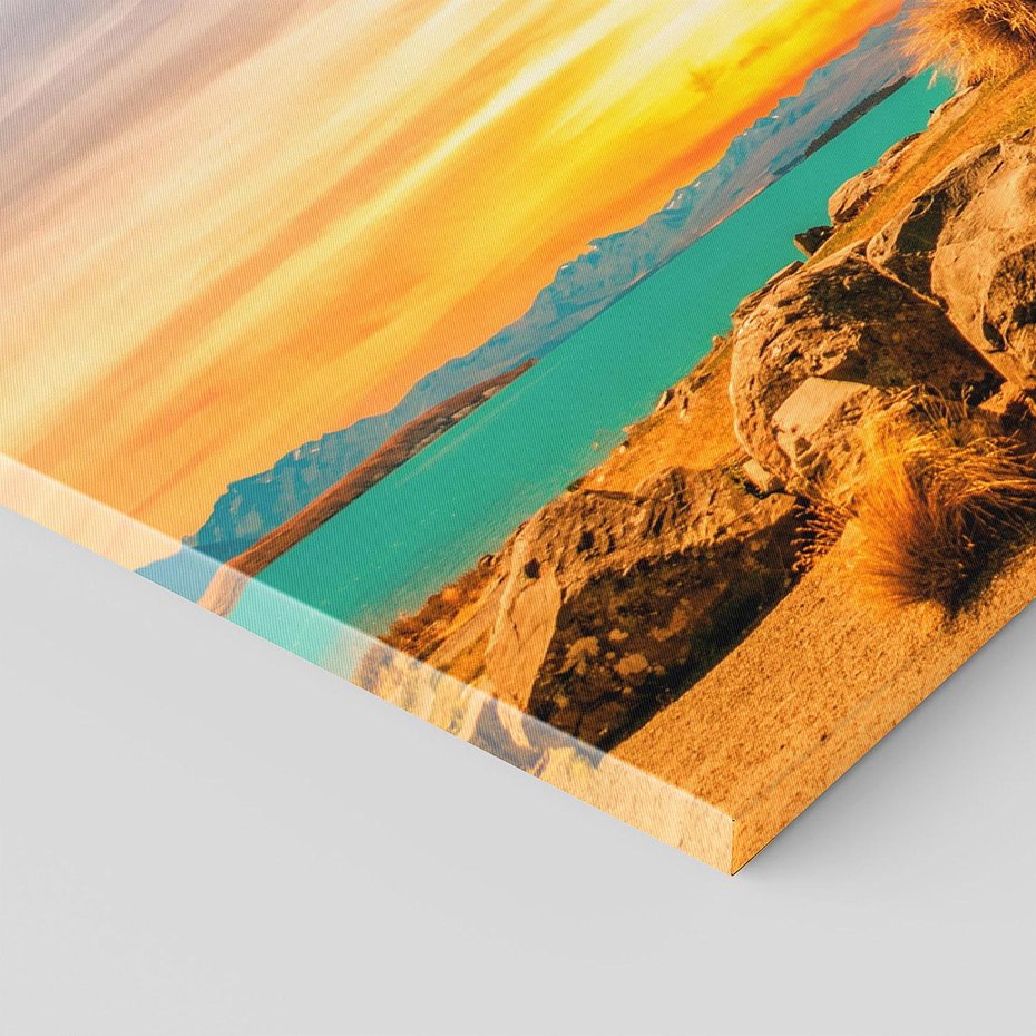 Obraz na płótnie 100x50 - Kościół, Jezioro, Góry - Spokój Ducha - kościół, jezioro