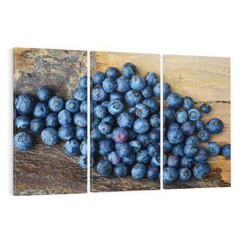 Obraz na płótnie 120x80 - owocowa uczta - borówki, owoce