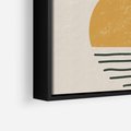 Obraz w ramie 50x50 - Krótka Forma - abstrakcyjna sztuka, boho kształty - rama czarna
