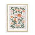 Plakat w ramie 50x70 - Kwiatowe Odbicia - kwiaty polne, plakat - rama drewno