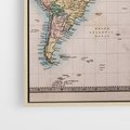 Obraz w ramie 50x70 - Światło Przeszłości - retro mapa świata, mapa - rama drewno